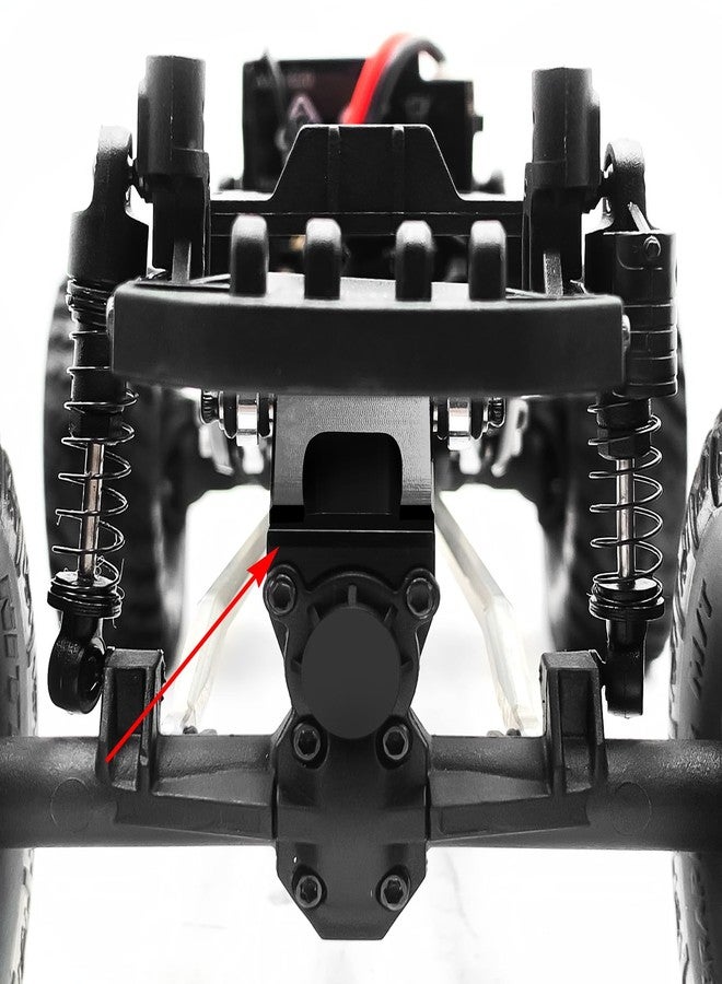 RCHUBAM 1Pcs Aluminum RC Link Mount SCX24 Adjustable Rear Link Mount Compatible with 1/24 Axial SCX24 AXI00001 AXI00002 AXI00005 AXI00006 Bronco RC Crawler Cars Upgrade Accessories, Black - Image 4